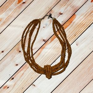 VINTAGE SEEDED KNOT NECKLESS 16" FROM SPAIN 70s